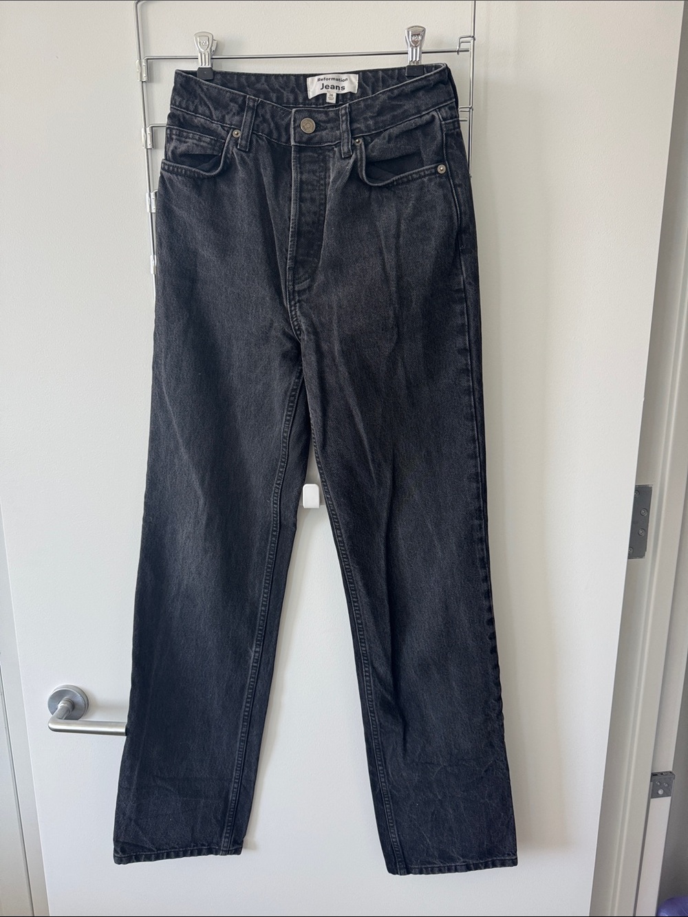 Reformation Black Straight-Leg Women’s Jeans